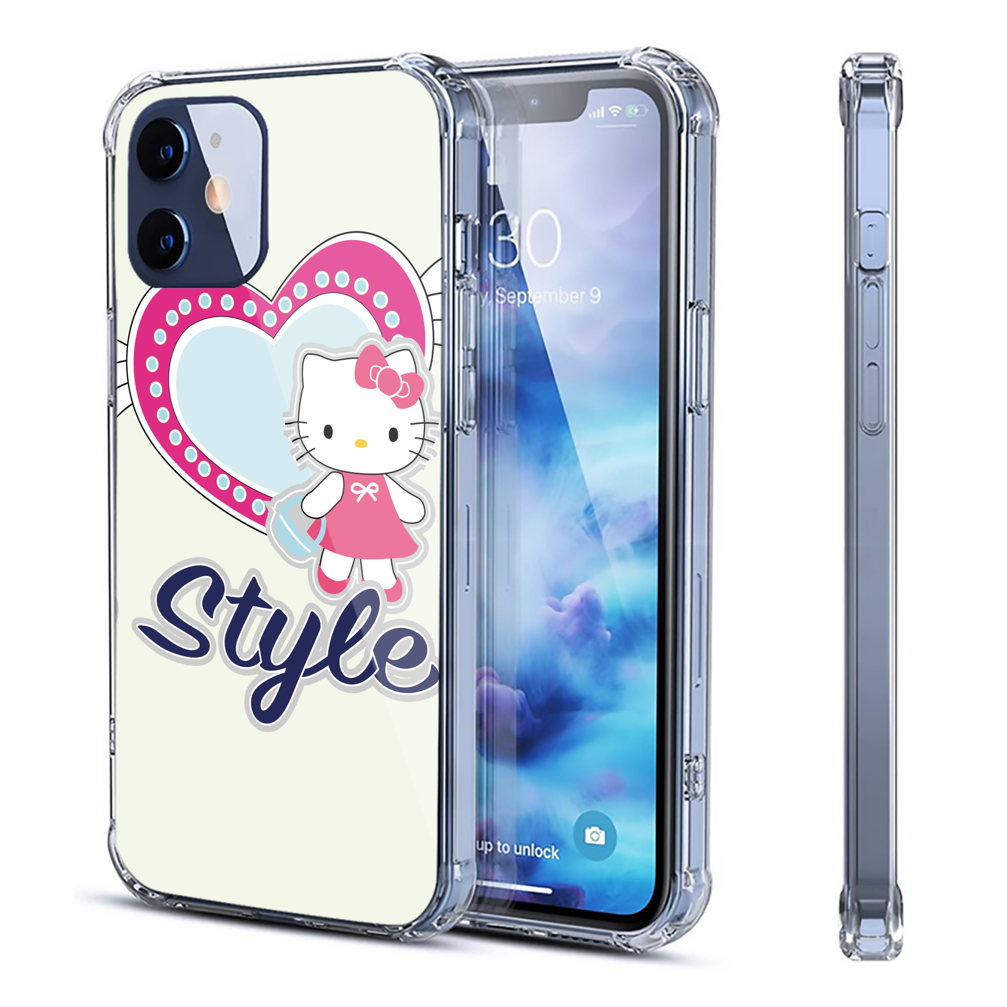 （画像用） Hello Kitty ハローキティ 【iPhone 12シリーズ対応】透明スマホケース（クリアソフトケース）